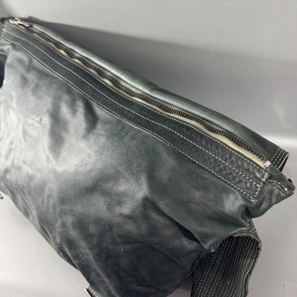 Exquistie Unique numero 10 Green Leather Large Messenger Bag - Picture 6 of 13